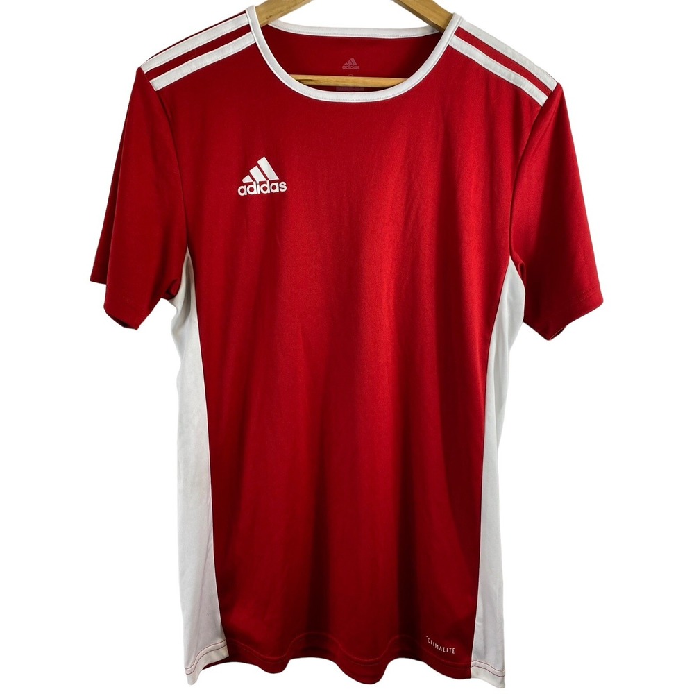 Adidas Climacool mens small red white short sleeve shirt s